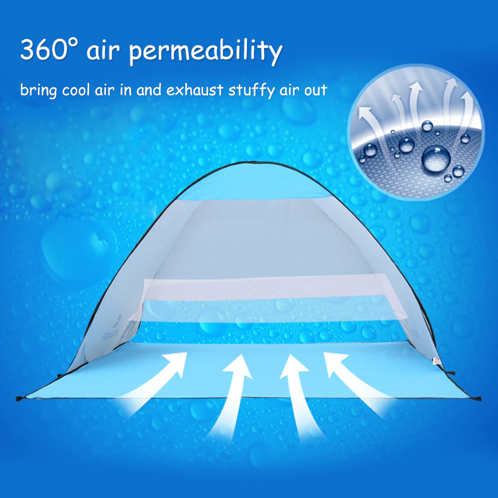 Cheap Goat Tents 70.9x59x43.3 Inch Automatic Instant Pop up Beach Tent Anti UV Sun Shelter Cabana for Camping Fishing Hiking Picnic   